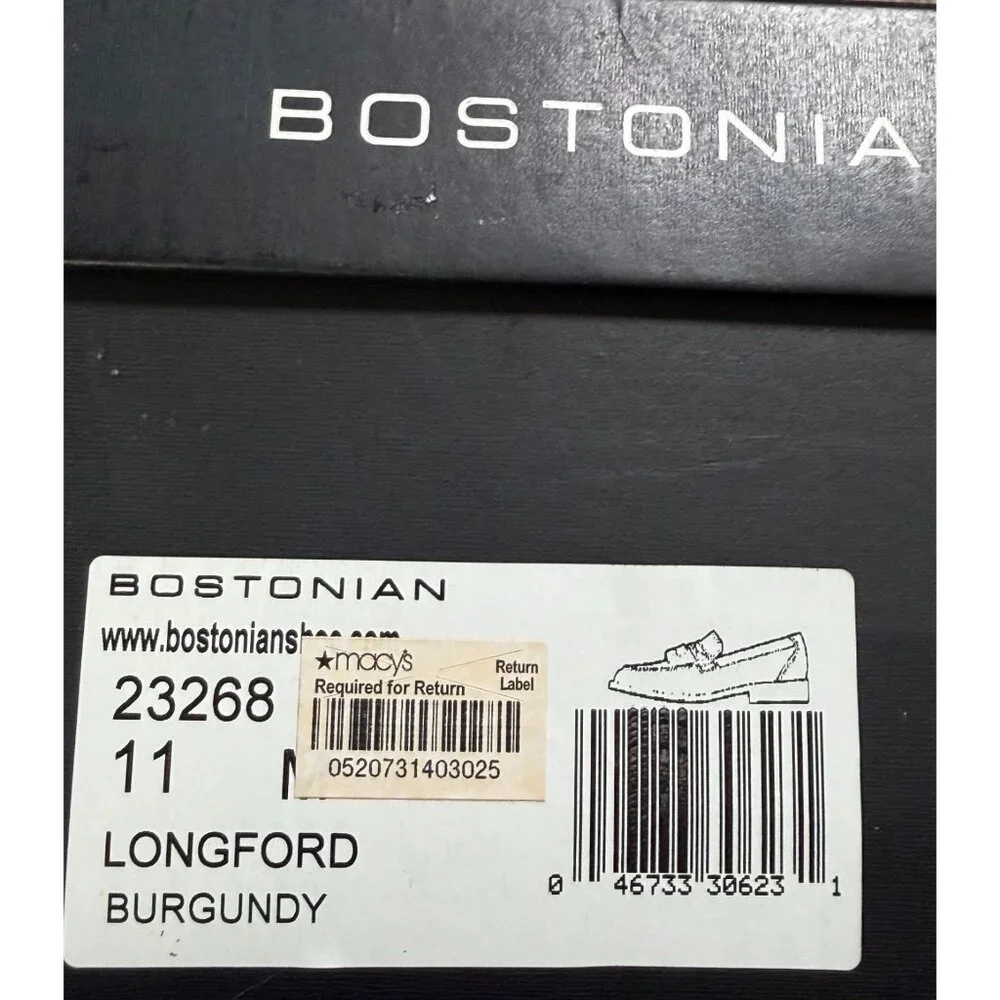 Bostonian Longford Tassel Loafers Burgundy Leather 11M New - Picture 2 of 12